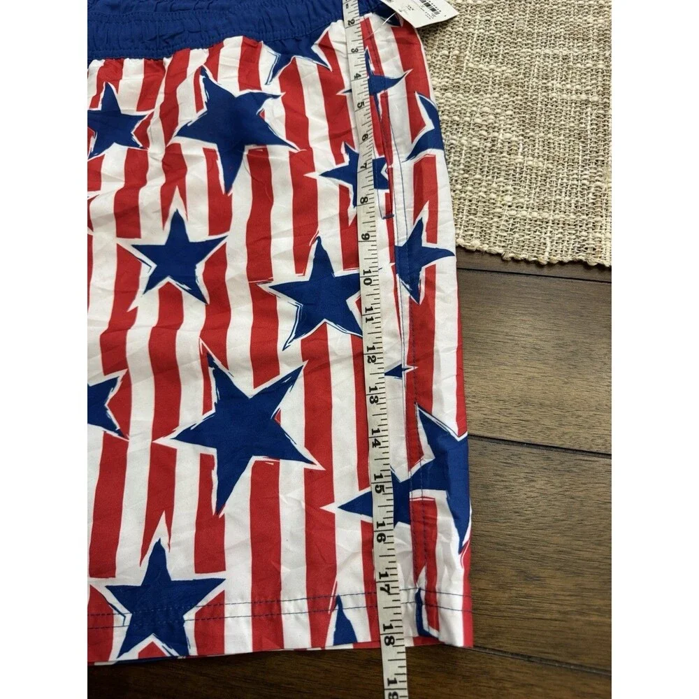 MAD ENGINE men’s stars stripes patriotic swim trunks shorts size XXL NWT
